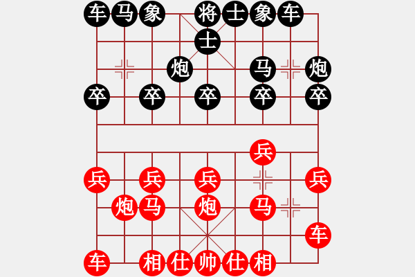 象棋棋譜圖片：橫才俊儒[292832991] -VS- 半城煙沙[2214153891] （一不留神） - 步數(shù)：10 