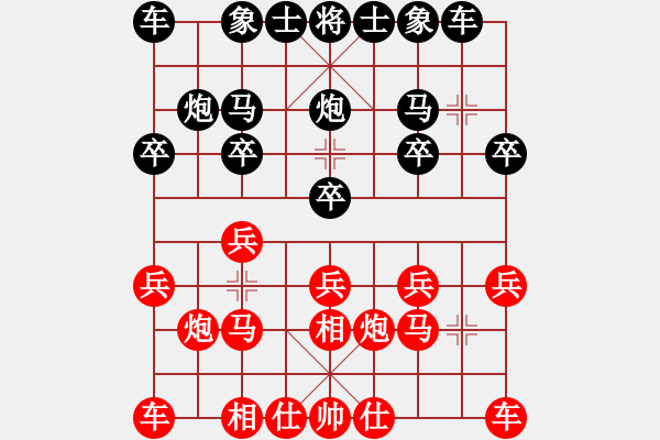 象棋棋谱图片：刘殿中 先和 陈富杰 - 步数：10 