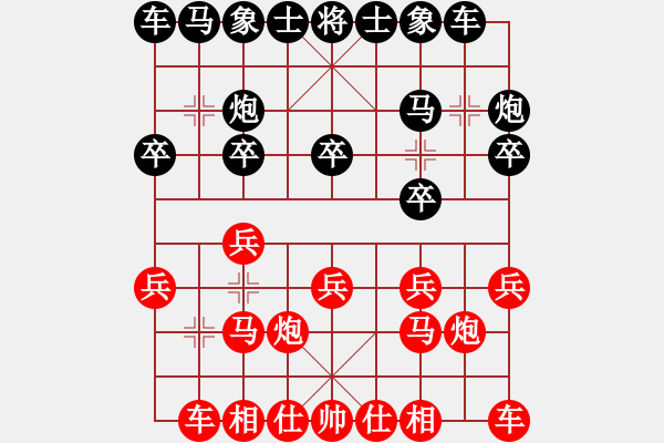 象棋棋谱图片：林文汉 先和 朱晓虎 - 步数：10 