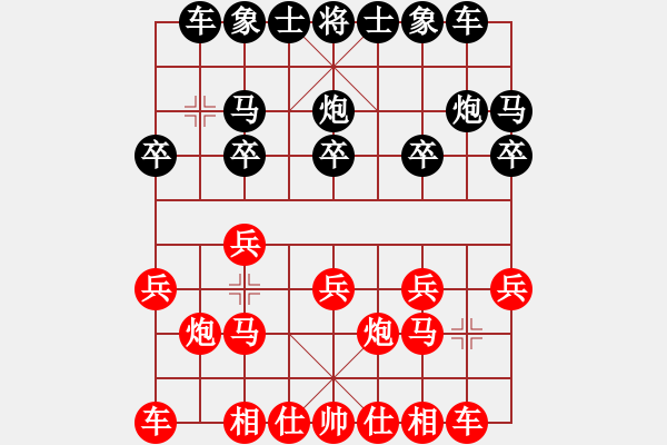 象棋棋譜圖片：仕角炮（黑勝） - 步數(shù)：10 