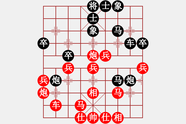 象棋棋譜圖片：亞洲龍(5段)-和-明城小妹(9段) - 步數(shù)：40 