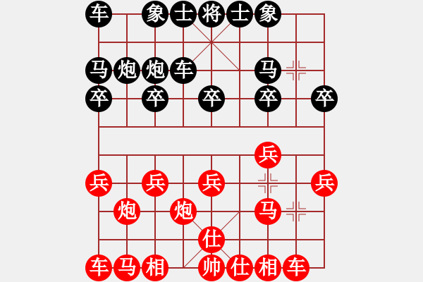 象棋棋譜圖片：玉林棋手(3段)-勝-寶坻夜襲隊(3段) - 步數(shù)：10 