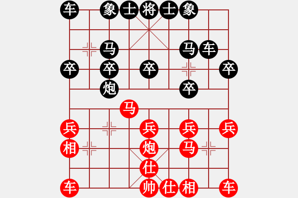 象棋棋譜圖片：住房和城鄉(xiāng)建設(shè)規(guī)劃杯漣源市賽：商務(wù)局曾建立 勝 經(jīng)濟(jì)局周紅兵 - 步數(shù)：20 