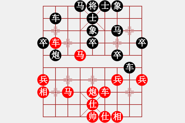 象棋棋譜圖片：住房和城鄉(xiāng)建設(shè)規(guī)劃杯漣源市賽：商務(wù)局曾建立 勝 經(jīng)濟(jì)局周紅兵 - 步數(shù)：40 