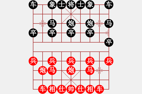 象棋棋譜圖片：中炮對(duì)列炮(業(yè)四升業(yè)五評(píng)測(cè)對(duì)局)我先勝 - 步數(shù)：10 