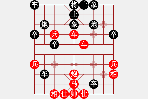 象棋棋谱图片：品棋龙腾(8段)-和-新式楼梯炮(月将) - 步数：40 