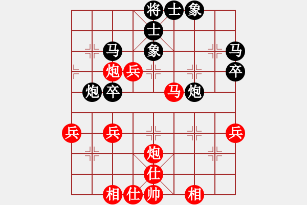 象棋棋譜圖片：朱朱[紅] -超時負- 有心若此[黑] - 步數(shù)：40 