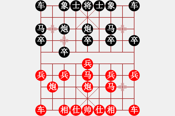 象棋棋譜圖片：橫才俊儒[紅] -VS- 海闊天空[黑] - 步數(shù)：10 