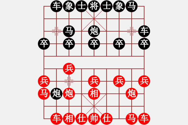 象棋棋谱图片：张兰天 先和 王瑞祥 - 步数：10 