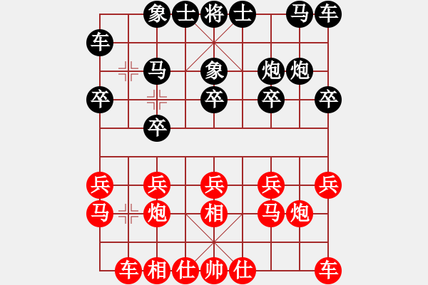 象棋棋譜圖片：飛相對黑3路卒右金鉤炮（基本格式） - 步數(shù)：10 