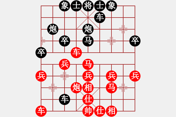 象棋棋譜圖片：ｌｉｎ[370913262] -VS- 橫才俊儒[292832991]（勝） - 步數(shù)：30 