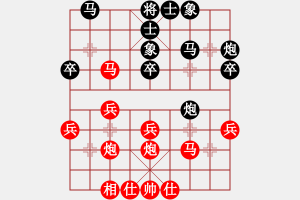 象棋棋譜圖片：車一進十八[547269272] -VS- 業(yè)余大師在線[2686104834] - 步數(shù)：30 