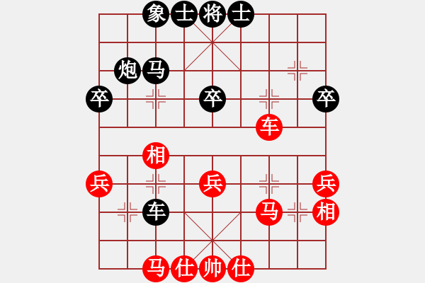 象棋棋譜圖片：挺卒應(yīng)起馬之紅右車過河（旋風(fēng)V7.0后勝巫師業(yè)余級） - 步數(shù)：40 