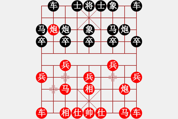 象棋棋譜圖片：雪花情柔(6段)-和-龐棋(4段) - 步數(shù)：10 