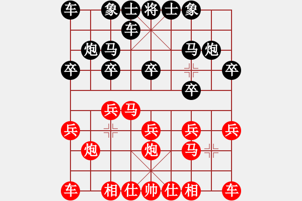象棋棋谱图片：时凤兰 先和 沈思凡 - 步数：10 