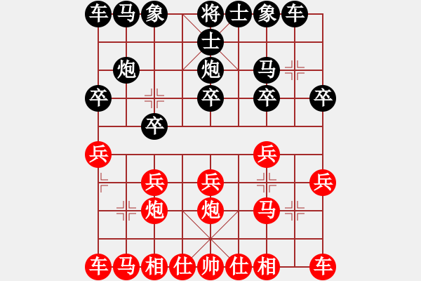 象棋棋譜圖片：11054局 A08-邊兵局-小蟲引擎24層 紅先和 旋九專雙核-業(yè)余 - 步數(shù)：10 