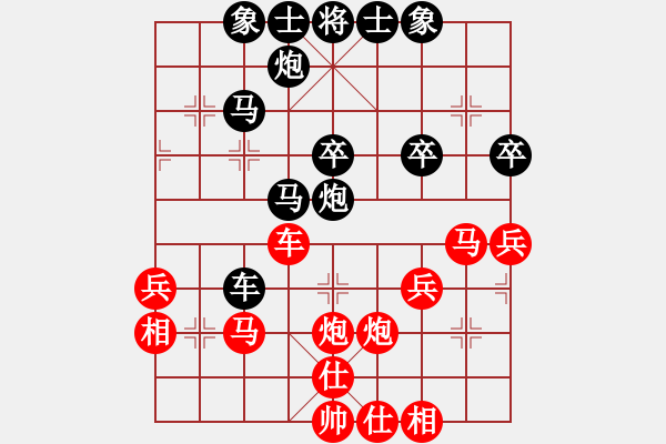 象棋棋譜圖片：喜歡對弈[紅] -VS- 陳健纘[黑勝第29計樹上開花）虛張聲勢的心理戰(zhàn) - 步數：40 