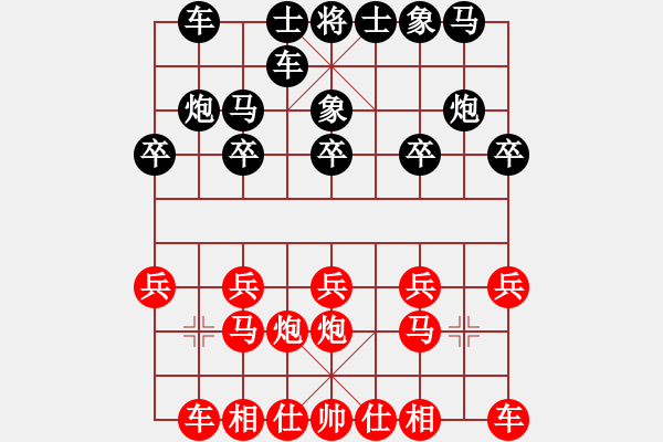 象棋棋譜圖片：11176局 A50-仕角炮局-旋九專雙核-業(yè)余 紅先勝 小蟲引擎24層 - 步數(shù)：10 