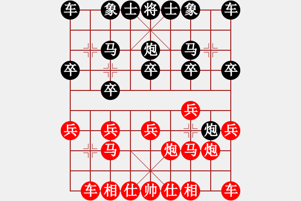 象棋棋譜圖片：張秦豪先負（過宮炮）.pgn - 步數(shù)：10 