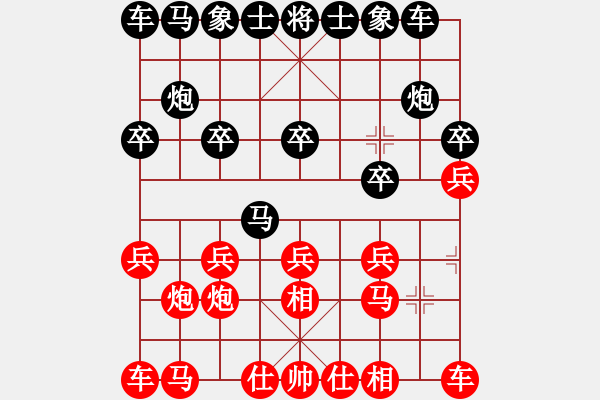 象棋棋譜圖片：12079局 A07-金鉤炮局-小蟲(chóng)引擎24層 紅先勝 旋九專(zhuān)雙核-入門(mén) - 步數(shù)：10 