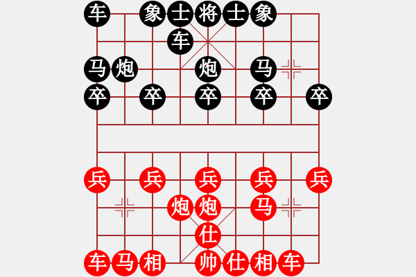 象棋棋譜圖片：黃昏[紅] -VS- 行者必達(dá)[黑]【勇者無懼】精彩的頂 *** - 步數(shù)：10 