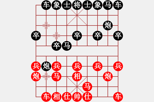 象棋棋谱图片：湖北省体育局棋牌运动管理中心 何文哲 胜 浙江体彩队 徐崇峰 - 步数：10 