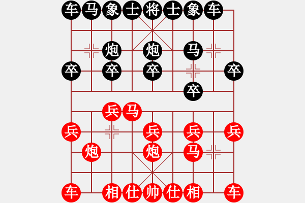 象棋棋譜圖片：臨朐一兵(2星)-負-饒平棋三流(8星) - 步數(shù)：10 