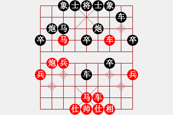 象棋棋譜圖片：2019.3.19.2好友十分鐘后勝王明凱8-1左馬盤河提橫車 - 步數(shù)：30 