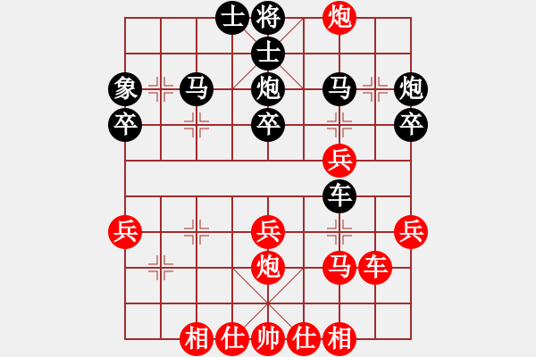 象棋棋譜圖片：半途列炮分析 - 步數(shù)：35 