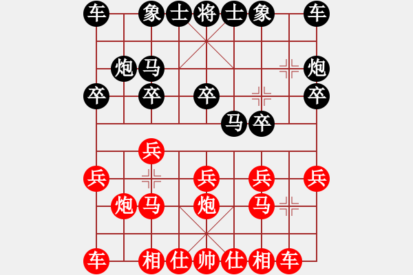 象棋棋譜圖片：拼命十三娘[紅] -VS- abb1234577[黑] - 步數(shù)：10 