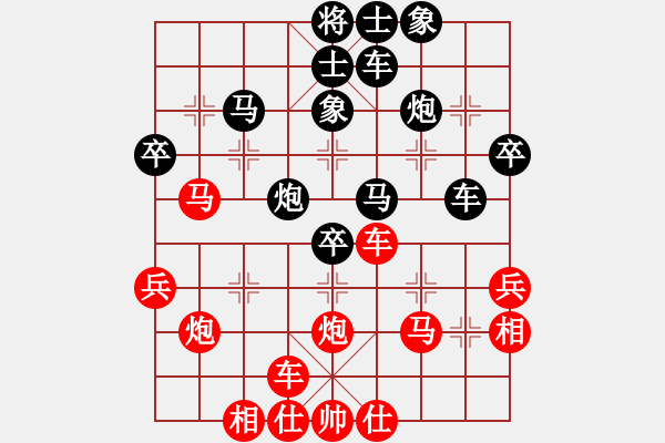 象棋棋譜圖片：2006年迪瀾杯弈天聯(lián)賽第八輪：北京軍司令(5r)-和-兩頭蛇索道(9段) - 步數(shù)：40 