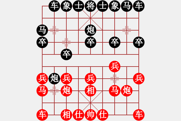 象棋棋譜圖片：山巔一棵松(1段)-和-盛開(8段) - 步數(shù)：10 