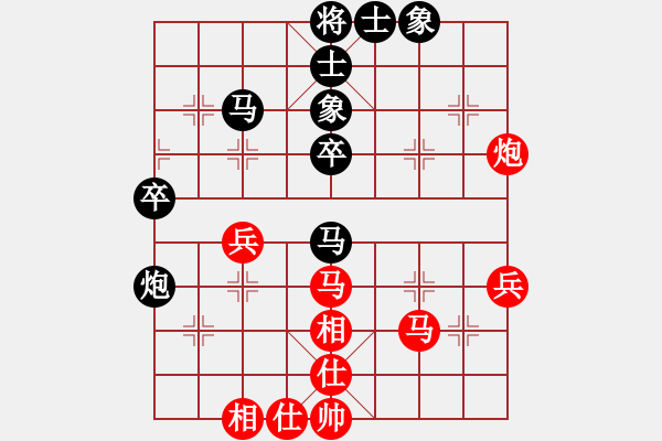 象棋棋譜圖片：科亞尼(日帥)-和-忘情天書(月將)03 中炮七路馬對(duì)屏風(fēng)馬 紅進(jìn)中兵黑單炮過河 - 步數(shù)：40 