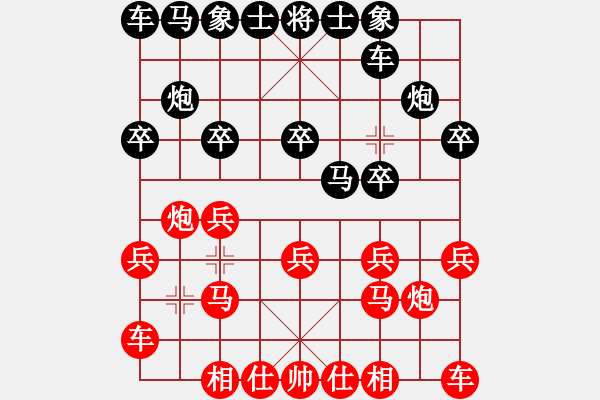 象棋棋譜圖片：佳佳測(cè)試一(6段)-和-白花蛇楊春(8段) - 步數(shù)：10 