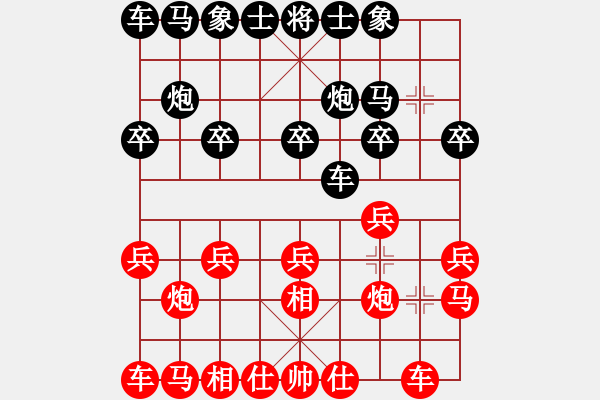 象棋棋谱图片：清风弈客(4级)-胜-弘扬象棋(8段) - 步数：10 
