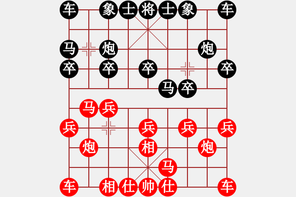 象棋棋譜圖片：小兔乖乖(9段)-和-隔岸觀火(9段) - 步數(shù)：10 