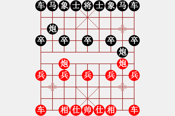 象棋棋譜圖片：雙馬局右橫車變例卒3進1（三）黑急于求兌子紅肋炮夾二鬼拍門獲勝 - 步數(shù)：10 