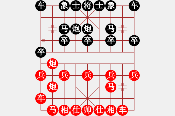 象棋棋譜圖片：光輸不贏巡河炮17回合先勝評測的 - 步數(shù)：10 