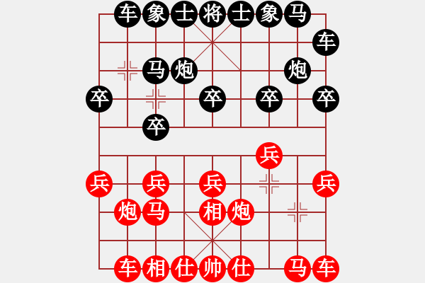 象棋棋譜圖片：2018.8.8.10評測后勝飛相局對士角炮.pgn - 步數(shù)：10 