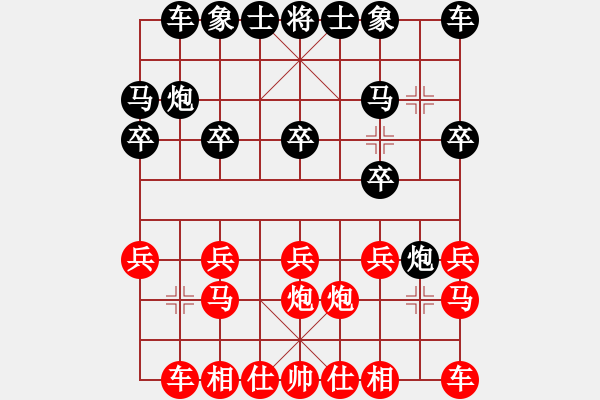 象棋棋譜圖片：仕角炮對挺卒 靜聽夜雨（9-2）先負九宮 - 步數：10 