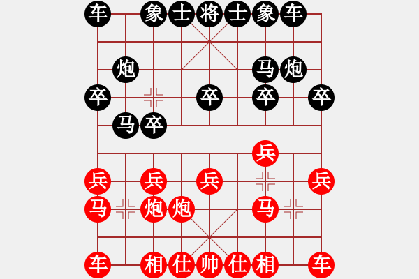 象棋棋譜圖片：起馬應(yīng)過宮炮（基本格式） - 步數(shù)：10 