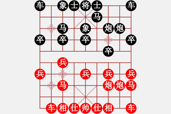 象棋棋谱图片：第二十二局 张锦荣(先) 周德裕 - 步数：10 