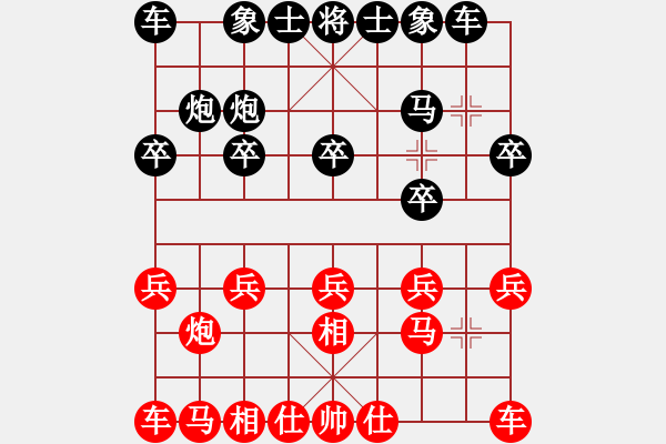 象棋棋譜圖片：紅方開(kāi)局不當(dāng)走法 - 步數(shù)：10 