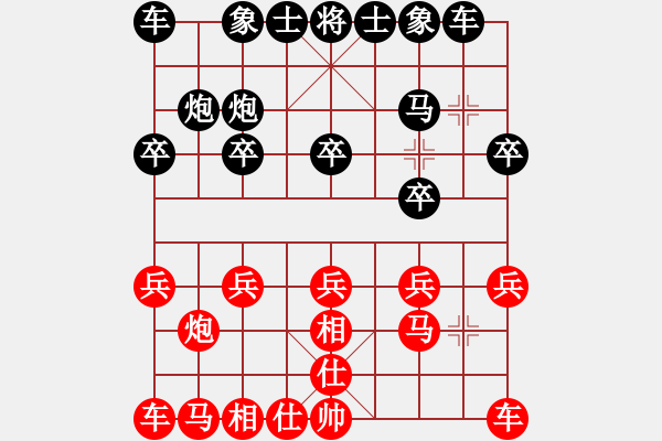 象棋棋譜圖片：紅方開(kāi)局不當(dāng)走法 - 步數(shù)：11 