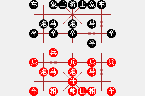 象棋棋譜圖片：1 - 步數(shù)：10 