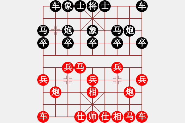 象棋棋谱图片：黑龙江省棋牌管理中心 郝继超 负 广东碧桂园 许国义 - 步数：10 