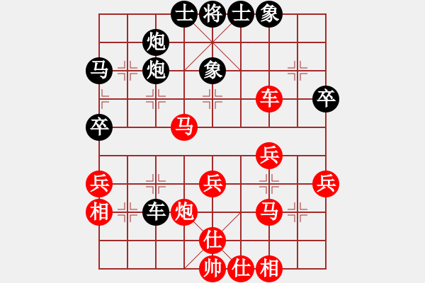 象棋棋譜圖片：guanjunzbs(7段)-負-真牛(5段) - 步數(shù)：40 