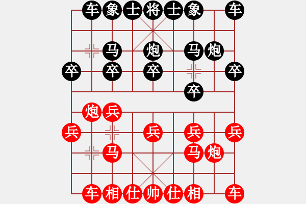 象棋棋譜圖片：鐵二局一處于世方（黑先和）鐵二局新運(yùn)處黃明昌 - 步數(shù)：10 