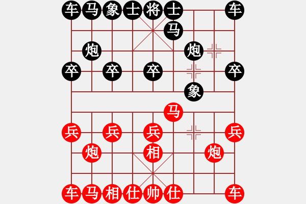 象棋棋譜圖片：拜師學(xué)棋ty[紅] -VS- 強(qiáng)哥[黑](1) - 步數(shù)：10 