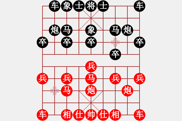 象棋棋譜圖片：C03 中炮七路馬對屏風(fēng)馬 紅進(jìn)中兵 贏了就走死全家 勝 朱育良 - 步數(shù)：10 